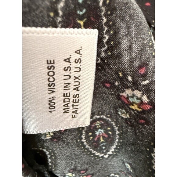 Misa Los Angeles Saskiya Black Multi Off-The-Shoulder Printed Blouse Size Small - Picture 6 of 7